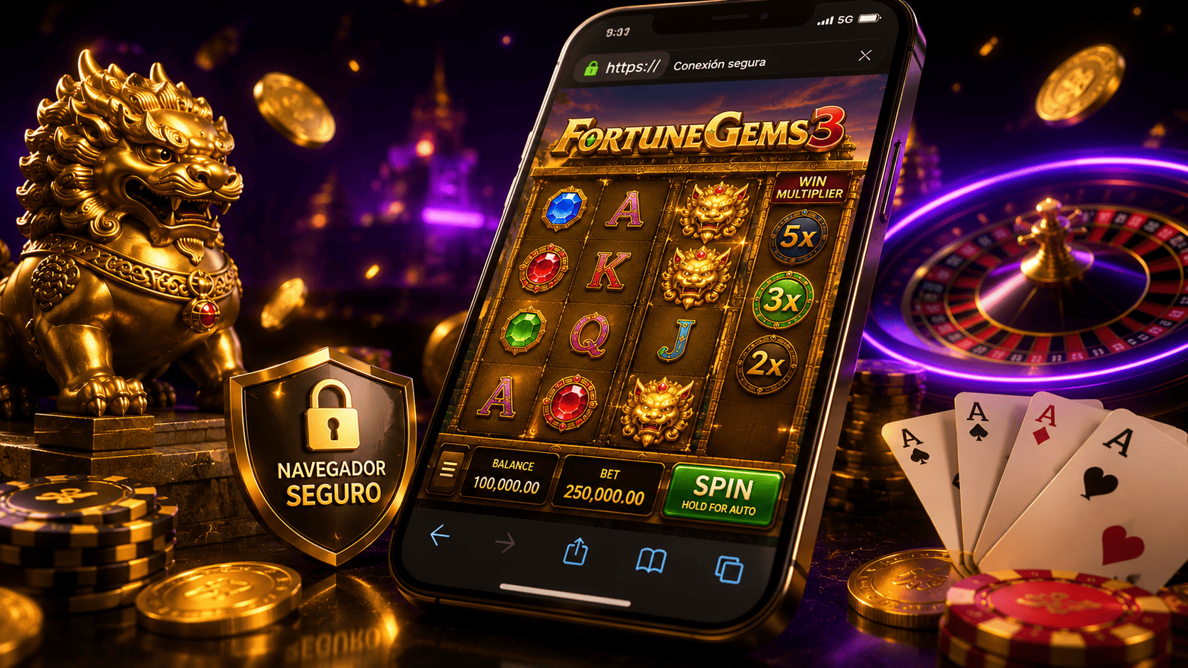 Fortune Gems 3 en versión móvil desde navegador seguro